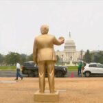 Капитолий биноси олдида Трампнинг биткоин ушлаб турган ҳайкали пайдо бўлди