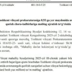 Прокурорлар учун 4,5 миллиард сўмга автотураргоҳ қуриларкан