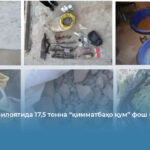 Тошкент вилоятида 17,5 тонна “қимматбаҳо қум” фош бўлди