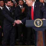 Трамп Мессини «мафтункор» деб атади: Месси энди &laquo;Дунё гўзали&raquo; соврини ҳам олмоқчими?