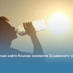 Ўзбекистонда ҳафта бошида жазирама 32 даражага чиқади