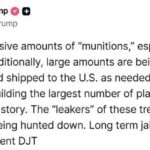 Трамп қурол-яроғ захиралари ҳақидаги маълумотларни ошкор қилганларга қамоқ жазосини ваъда қилди    