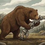 Руминияда айиқ автомобиль бамперини тиши билан узиб ташлади